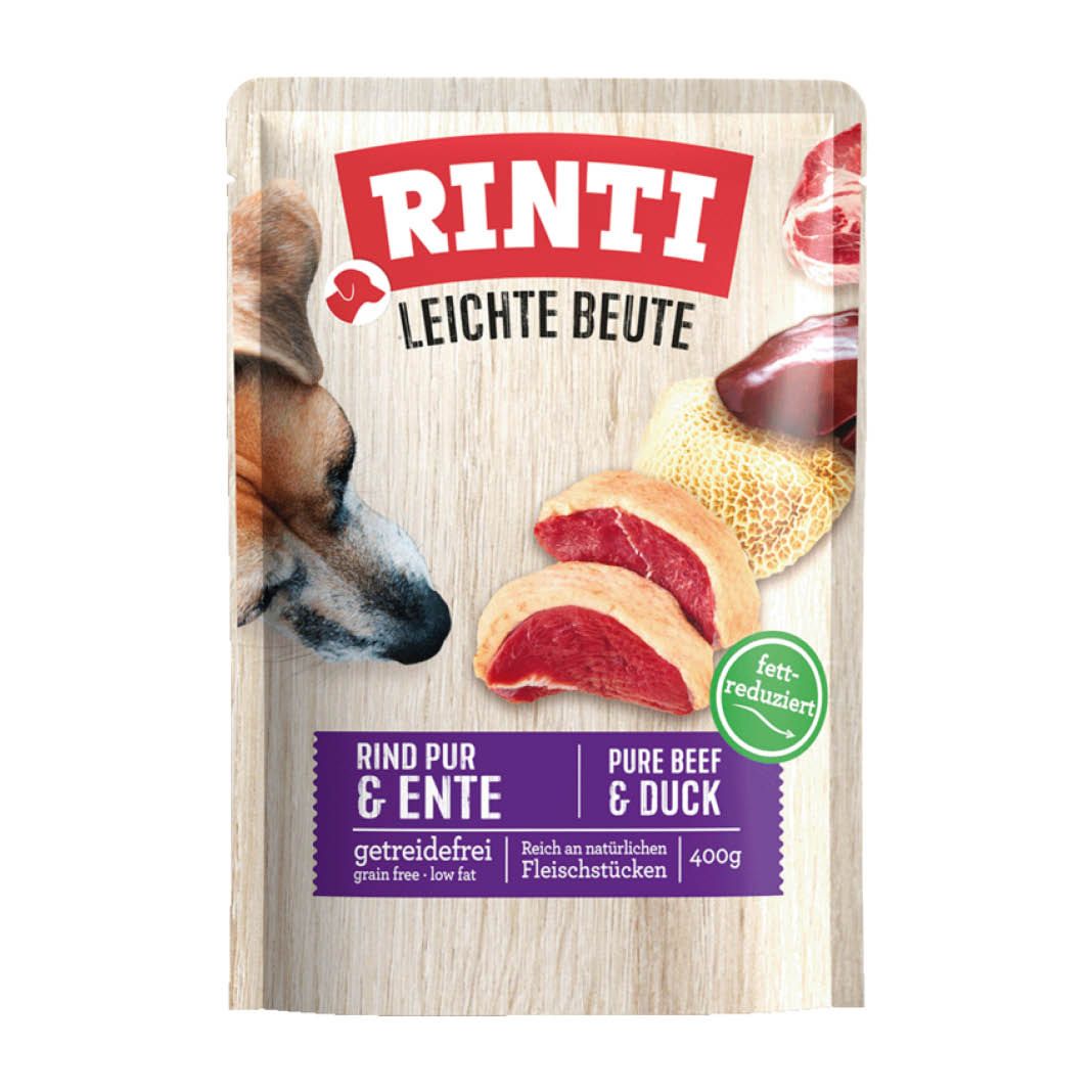 Rinti Leichte Beute Rind + Kalb - Pouch | 10 x 400 g | 10 x 400 g | Rind +  Kalb | 1rint0130