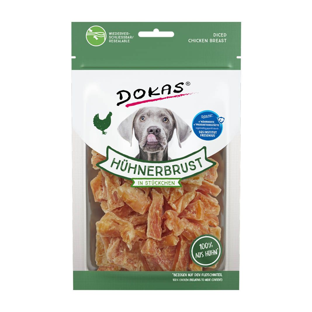Dokas Hühnerbrust in Stückchen | 70 g