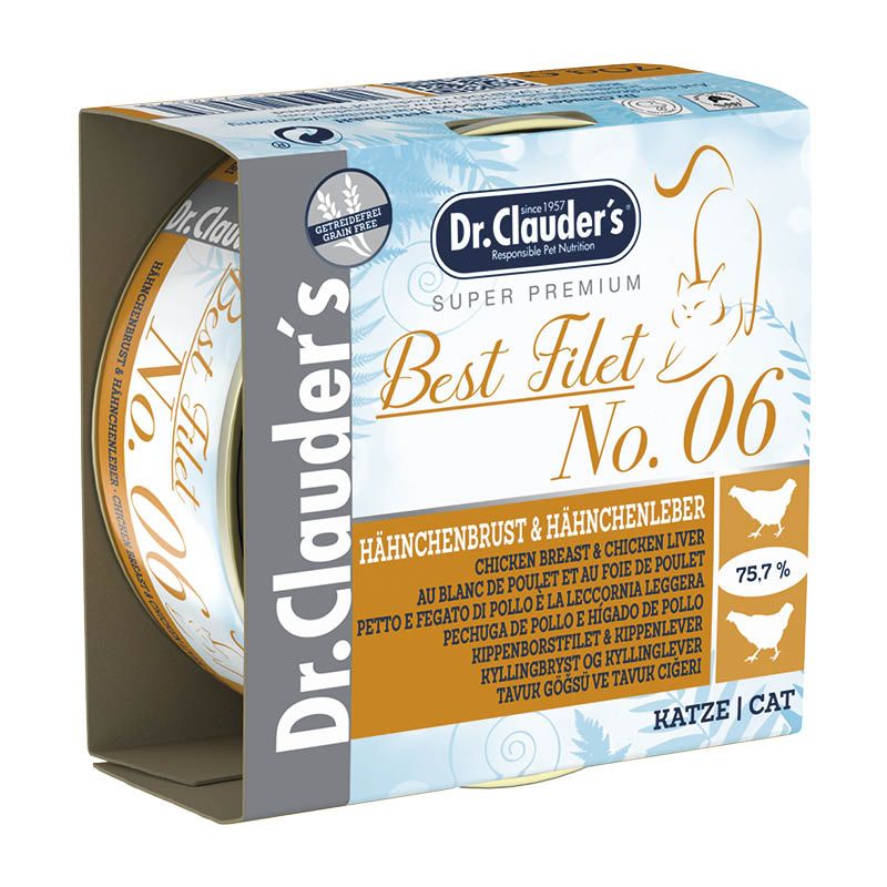 Dr. Clauder's Best Filet Adult No. 05 Thunfisch & Garnelen | 24 x 70 g