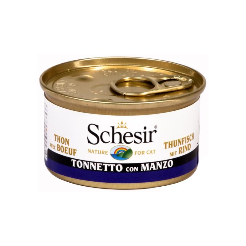 Schesir Cat Jelly Thunfisch mit Rinderfilet | 24 x 85 g