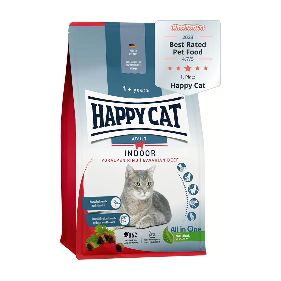 Happy Cat Indoor Adult Voralpen Rind | 6 x 300 g