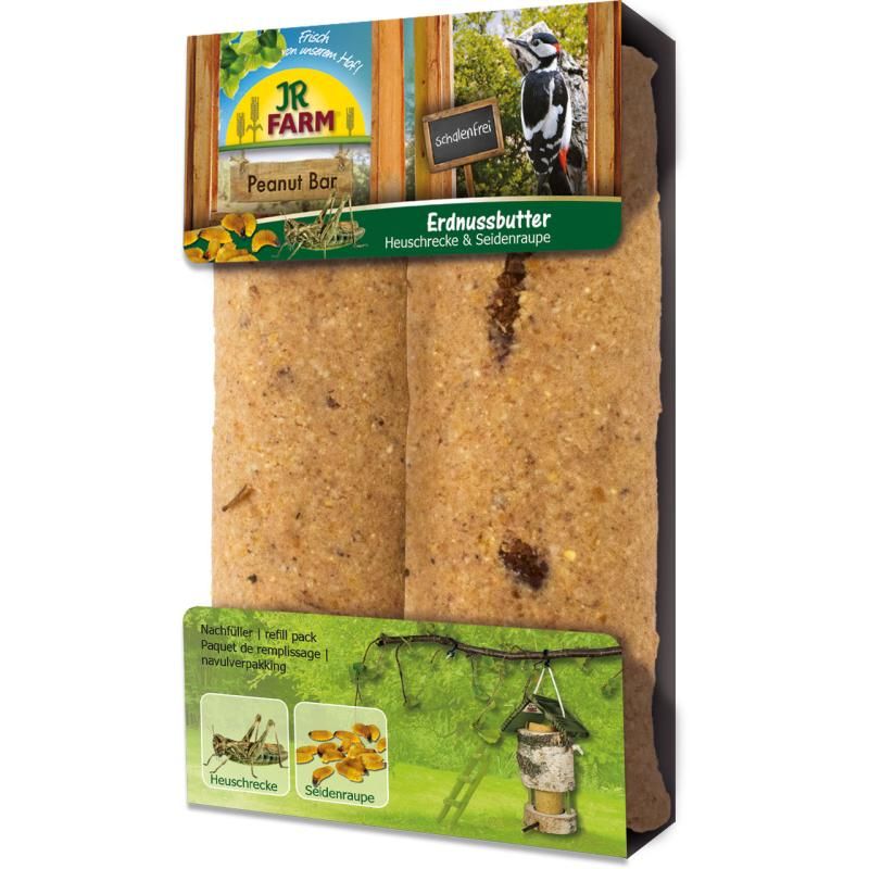 JR FARM Peanut Bar 2er Pack Heuschrecke & Seidenraupen | 3 x 700 g