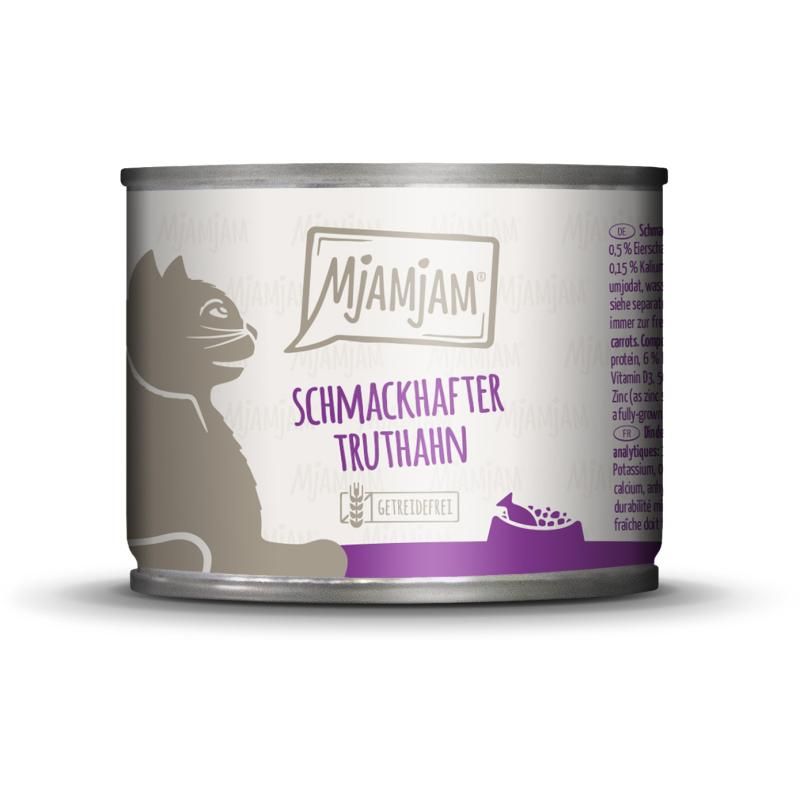 MjAMjAM Cat - Schmackhafter Truthahn an leckeren Möhrchen | 6 x 200 g