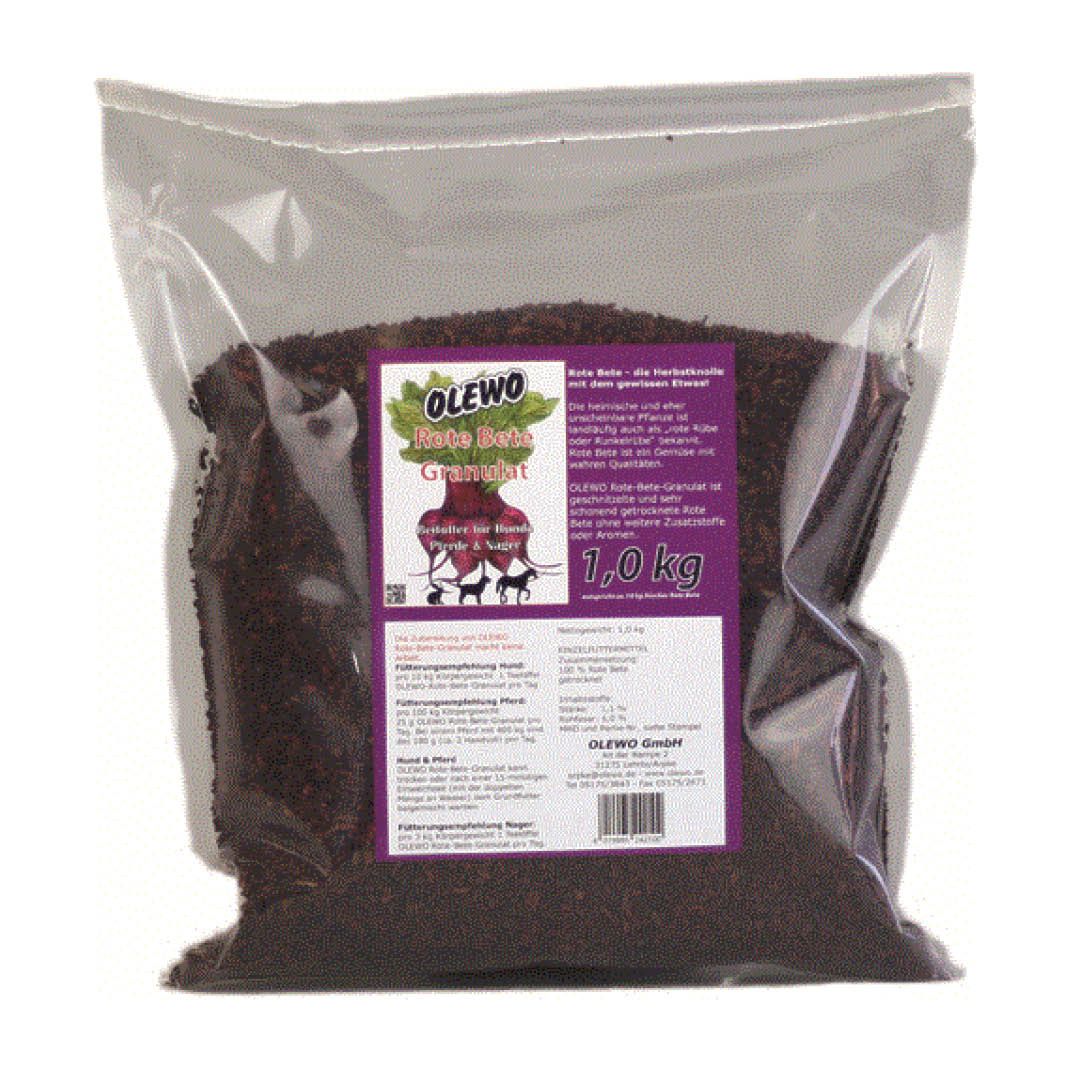 OLEWO rote Bete Granulat für Hunde, Nager und Pferde | 1 kg
