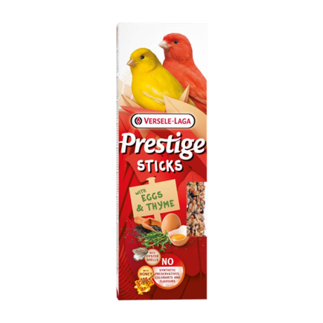 Versele Laga Prestige Sticks Kanarien mit Eiern & Thymian - 2 Stück | 60 g