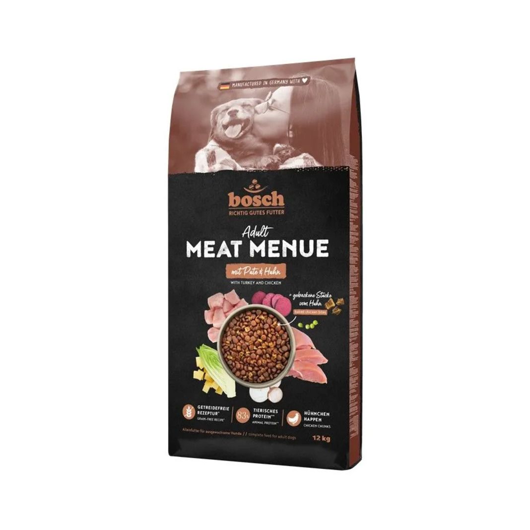 Bosch HPC MEAT MENUE Adult mit Pute & Huhn getreidefrei | 2 x 12 kg