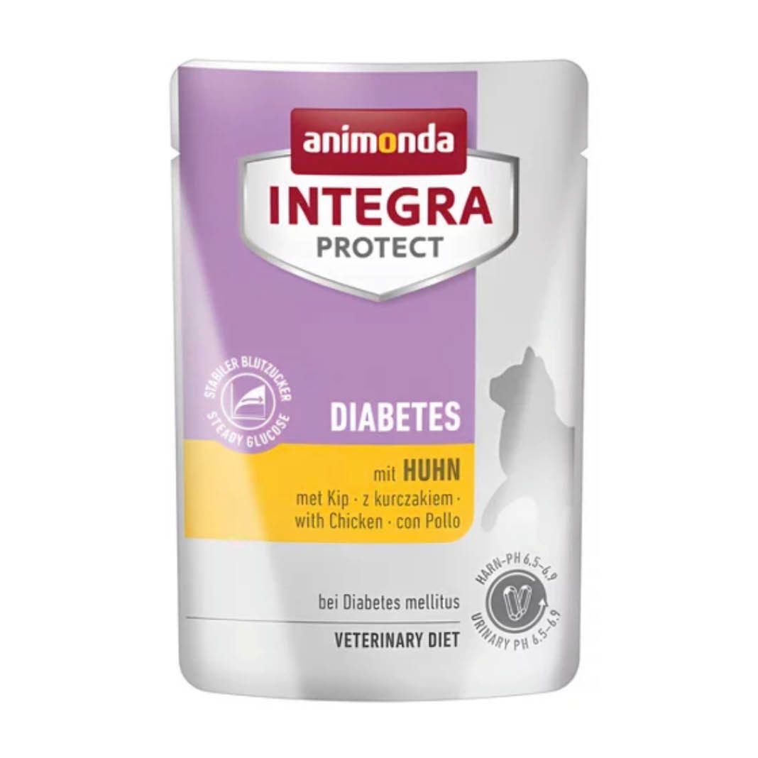 animonda INTEGRA PROTECT - Pouch - Diabetes - mit Huhn - Frischebeutel | 24 x 85 g