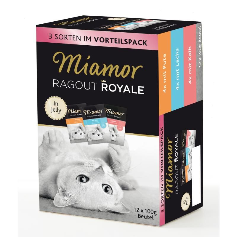 Miamor Ragout Royale Multibox Pute, Lachs & Kalb in Jelly | 12 x 100 g