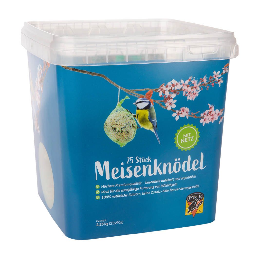 Pick up Meisenknödel im Kübel 25ST m. Netz | 25 Stück