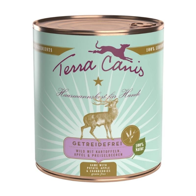 Terra Canis Getreidefrei - Wild mit Kartoffeln, Apfel & Preiselbeere | 6 x 800 g