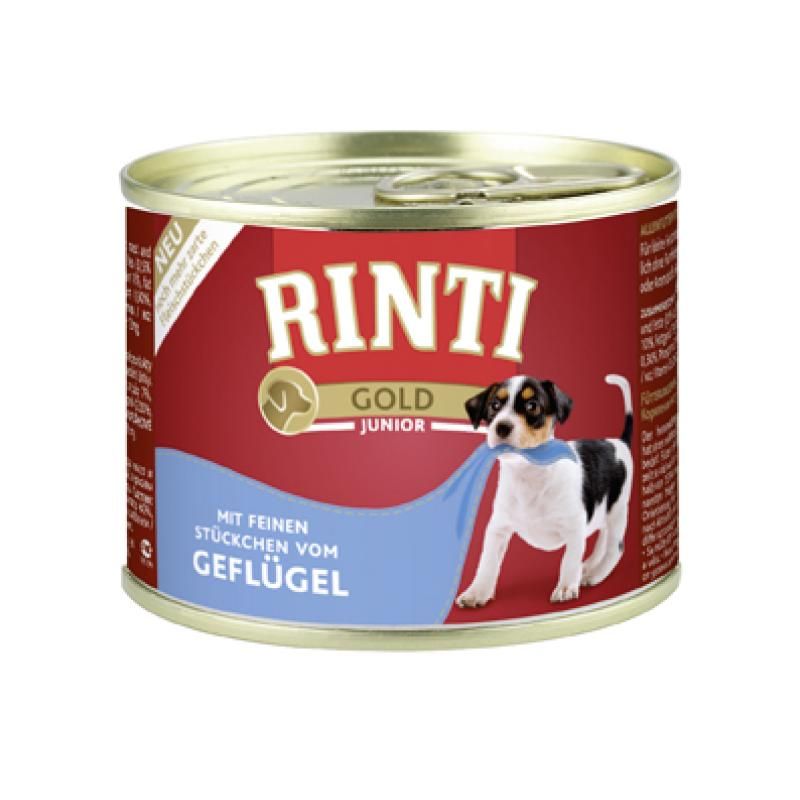 Rinti Gold Junior mit echten Geflügelhäppchen | 12 x 185 g