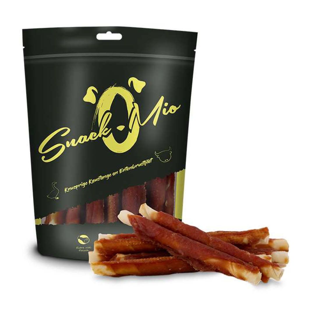 SnackOMio Hundesnack Knusprige Kaustange an Entenbrustfilet | 70 g