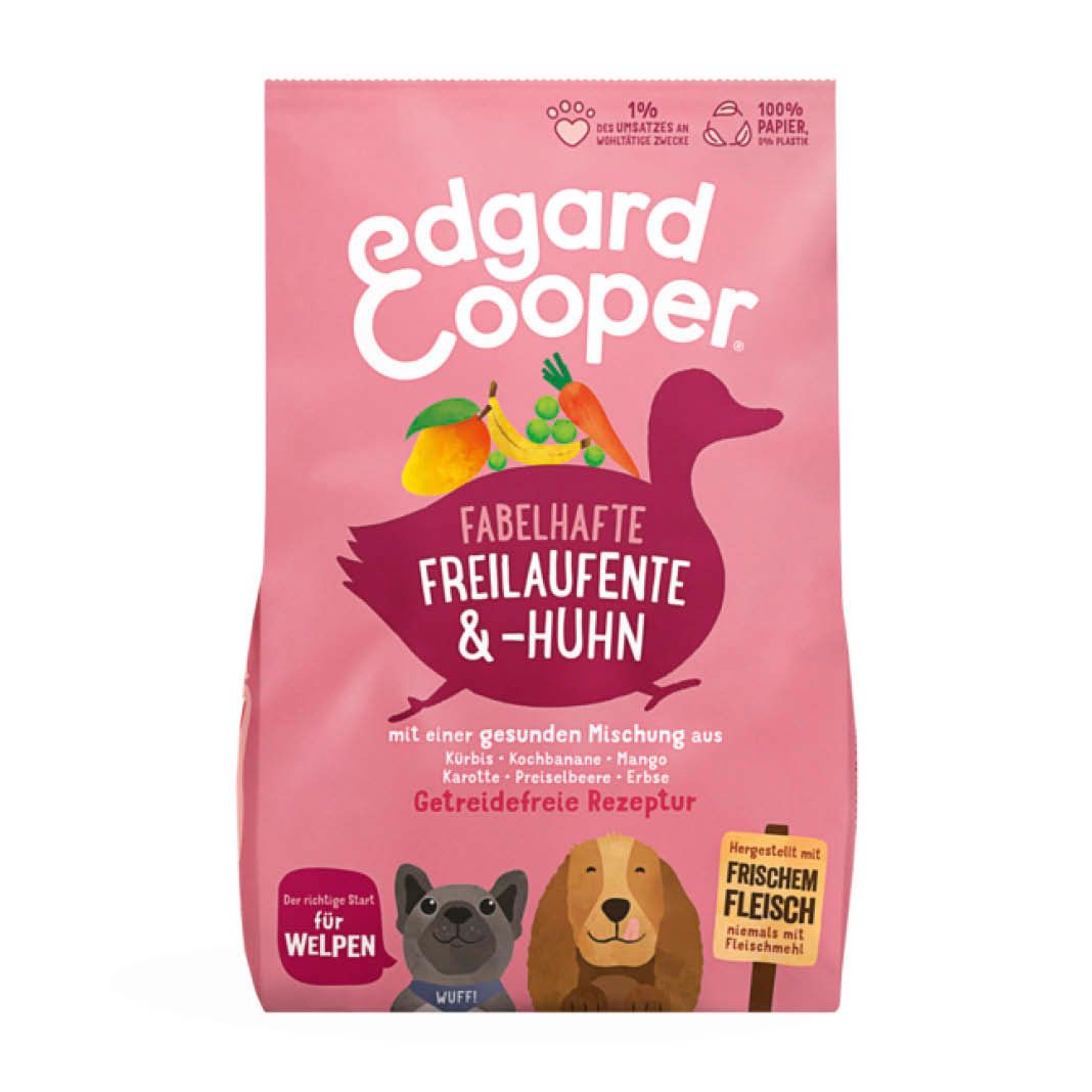 Edgard & Cooper Welpe - Frische Freilaufente & Huhn mit Kochbanane | 2,5 kg