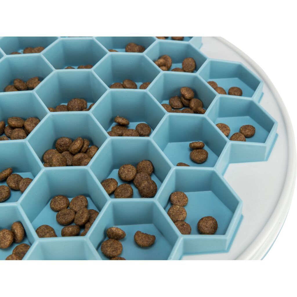 TRIXIE Slow Feeding Futterplatte Hive, grau/blau | ø 30 cm