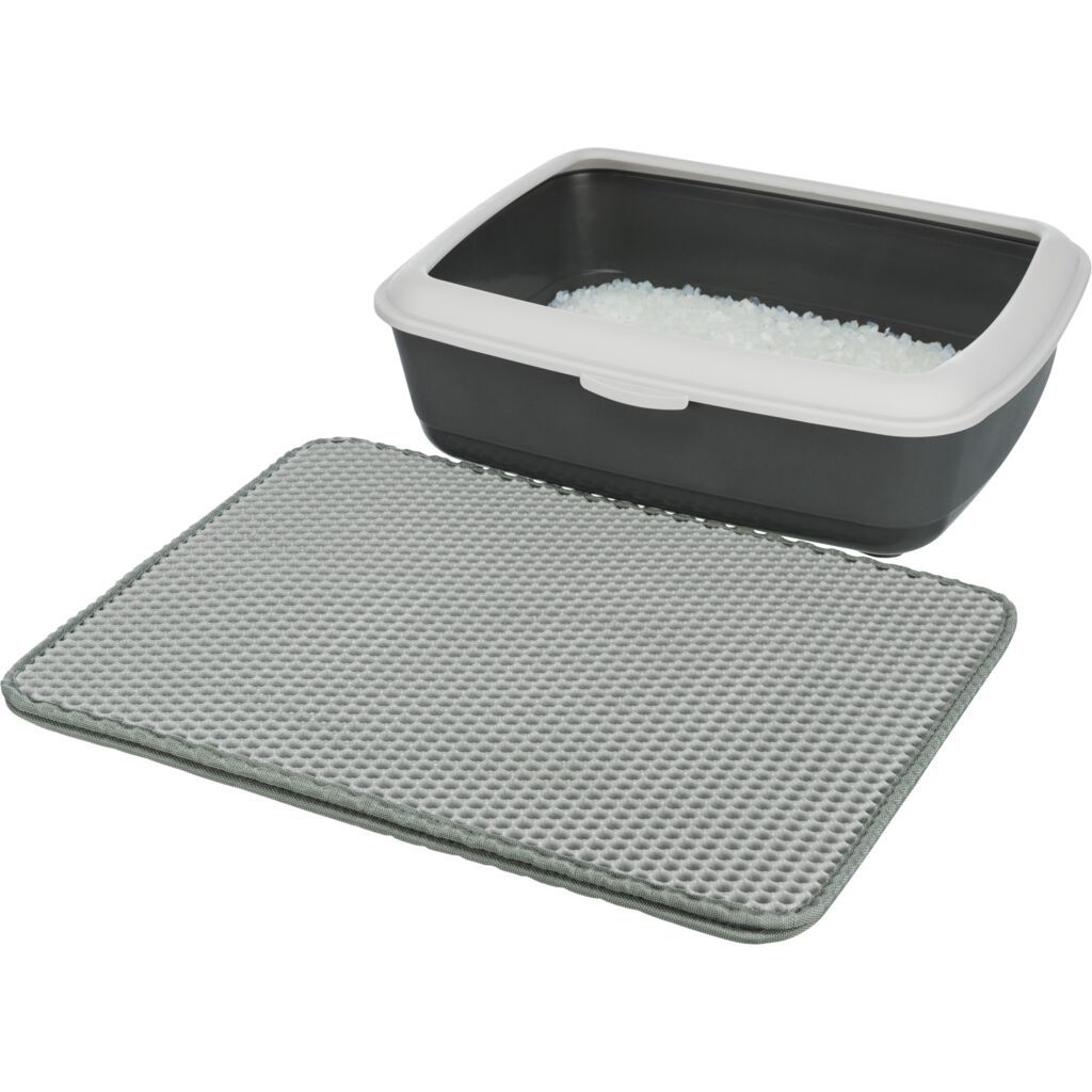 TRIXIE Sieb-Vorleger für Katzentoiletten, grau | 40 × 55 cm