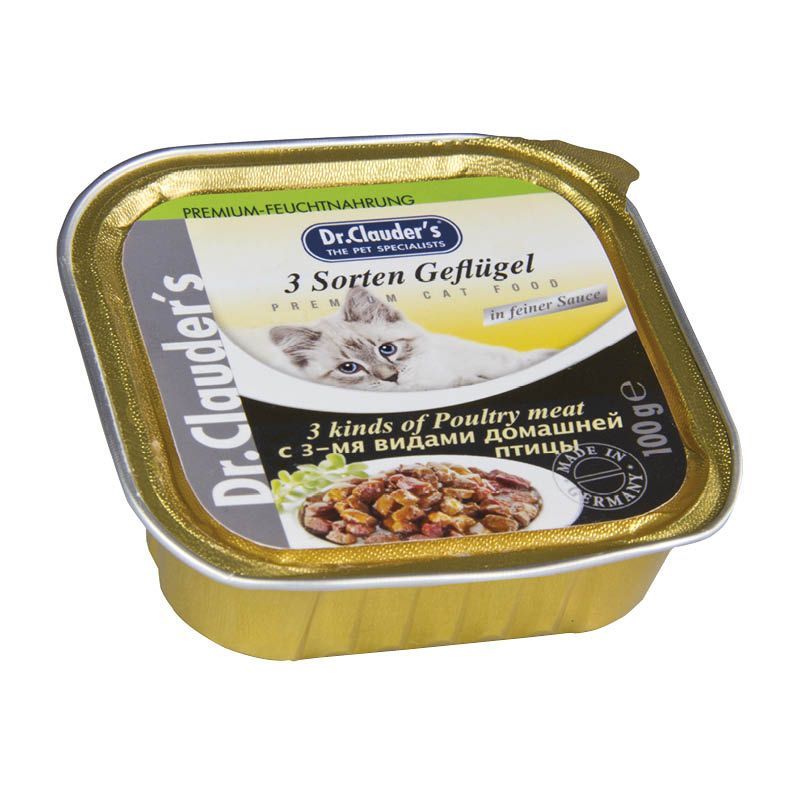 Dr. Clauder's Best Pearls in Soße 3 Sorten Geflügel Schale | 32 x 100 g