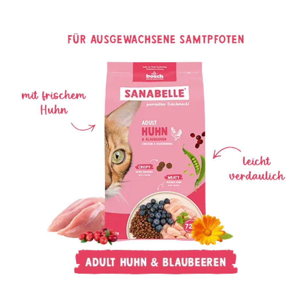 Sanabelle Adult Huhn & Blaubeeren | 8 kg