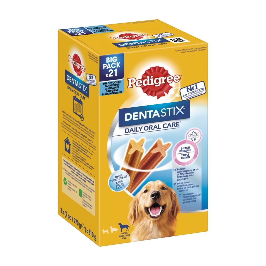 PEDIGREE® DENTASTIX™ Daily Oral Care Karton Multipack Big Pack Gross 25 kg+ | 3 x 7 Stck.