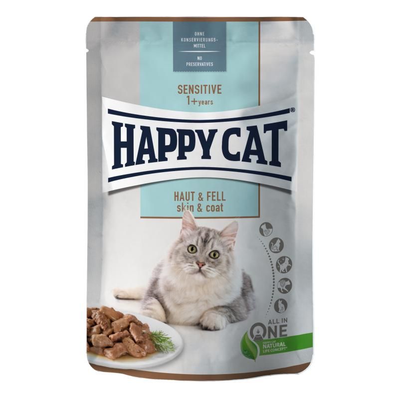 Happy Cat Young Meat in Sauce Kitten & Junior Land Ente Pouch | 20 x 85 g