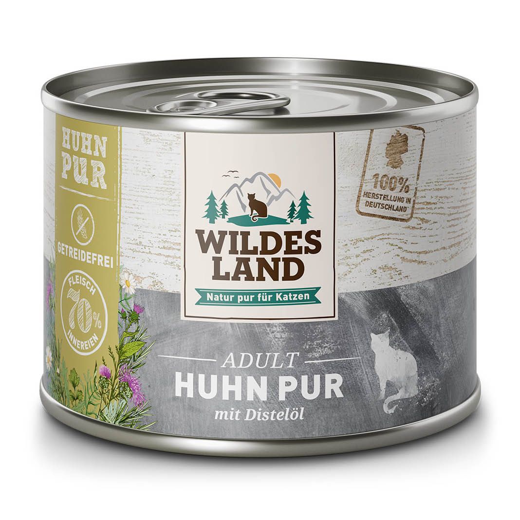 Wildes Land Cat - PUR Adult - Huhn mit Distelöl | 6 x 200 g