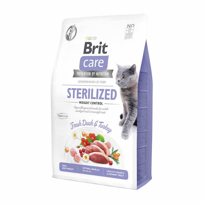 Brit Care - Cat - Getreidefrei - Sterilisiert - Gewichtskontrolle | 2 x 2 kg