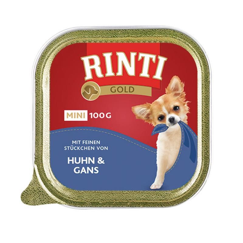 Rinti Gold Mini Rind & Perlhuhn | 16 x 100 g