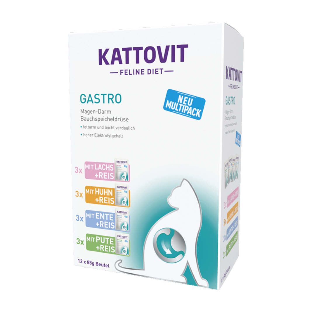 Kattovit Feline Diets - Pouch - Gastro Multipack (5 x 12 =) | 60 x 85 g
