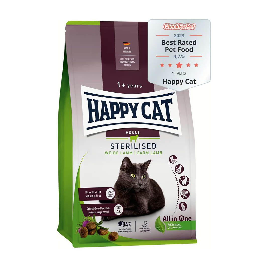 Happy Cat Sterilised Adult Weide Lamm | 6 x 300 g