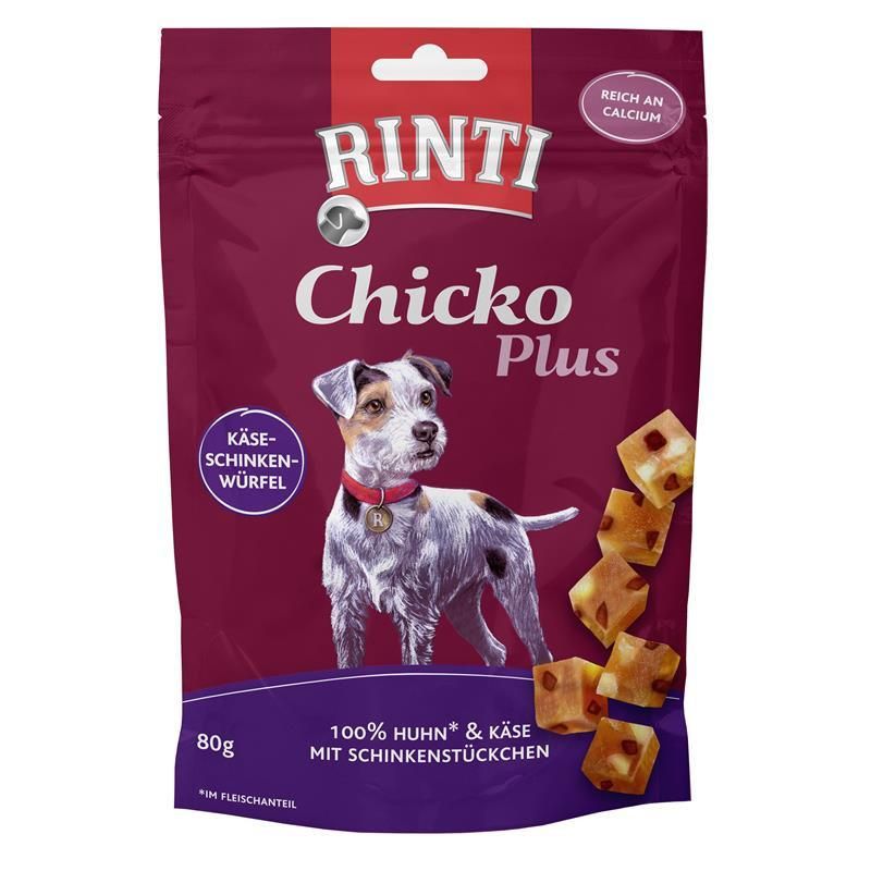 Rinti Chicko Plus Käse-Schinken-Würfel | 80 g