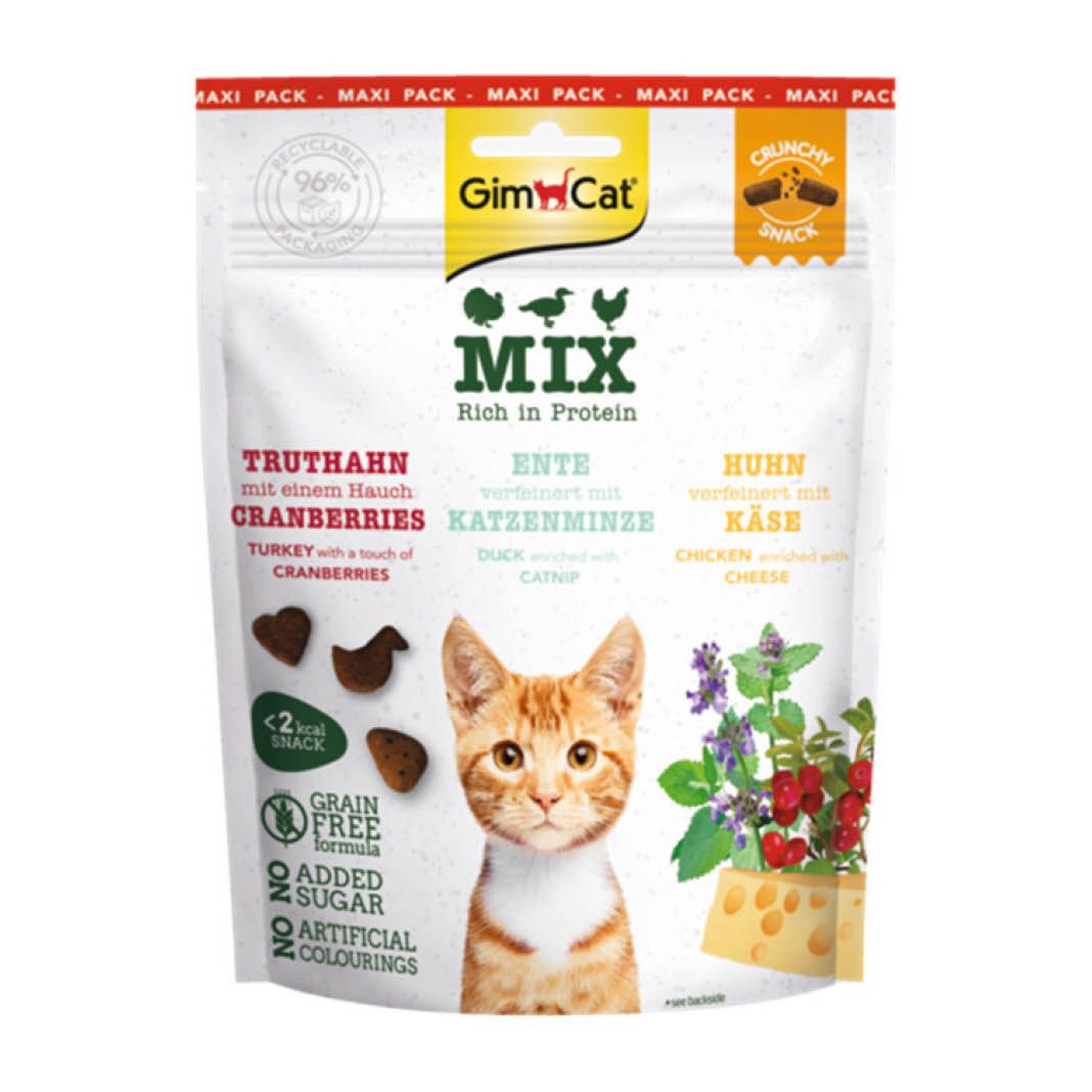 GimCat Crunchy Snacks Ente & Katzenminze | 10 x 140 g