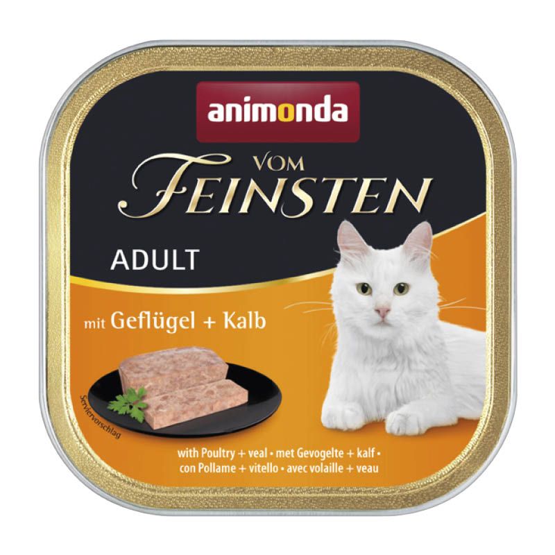 animonda Vom Feinsten - Schale - Adult - mit Geflügel + Kalb | 32 x 100 g
