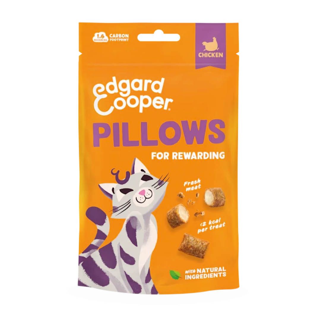 Edgard & Cooper Cat Pillows Huhn | 8 x 60 g