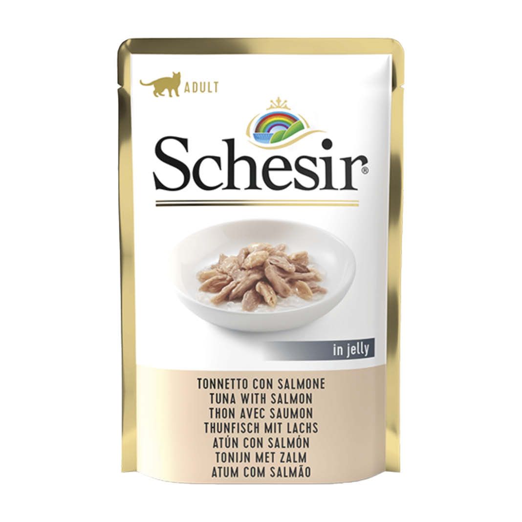 Schesir Cat Pouch Thunfisch mit Lachs | 12 x 85 g