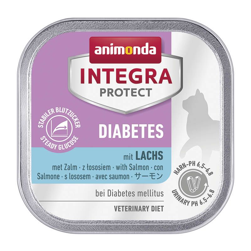 animonda INTEGRA PROTECT - Schale - Diabetes - mit Lachs | 16 x 100 g