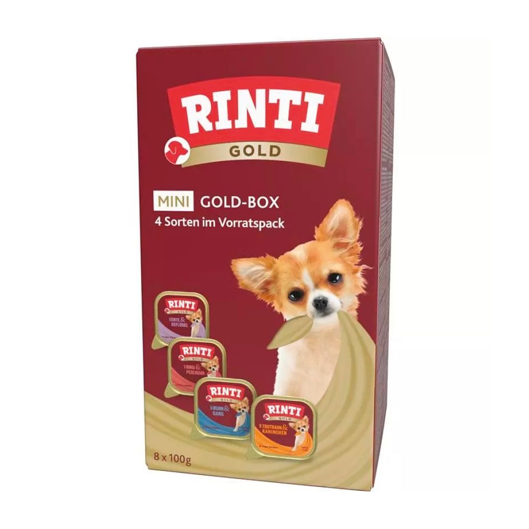 Rinti Gold Mini - Goldbox | 8 x 100 g