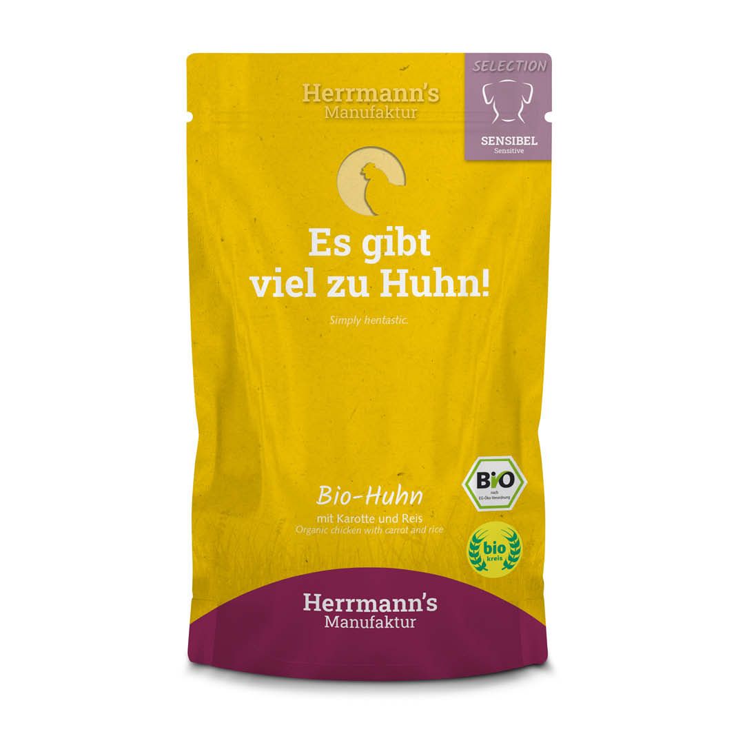 Herrmanns Selection - Sensible - Bio Huhn mit Karotte und Reis | 6 x 800 g