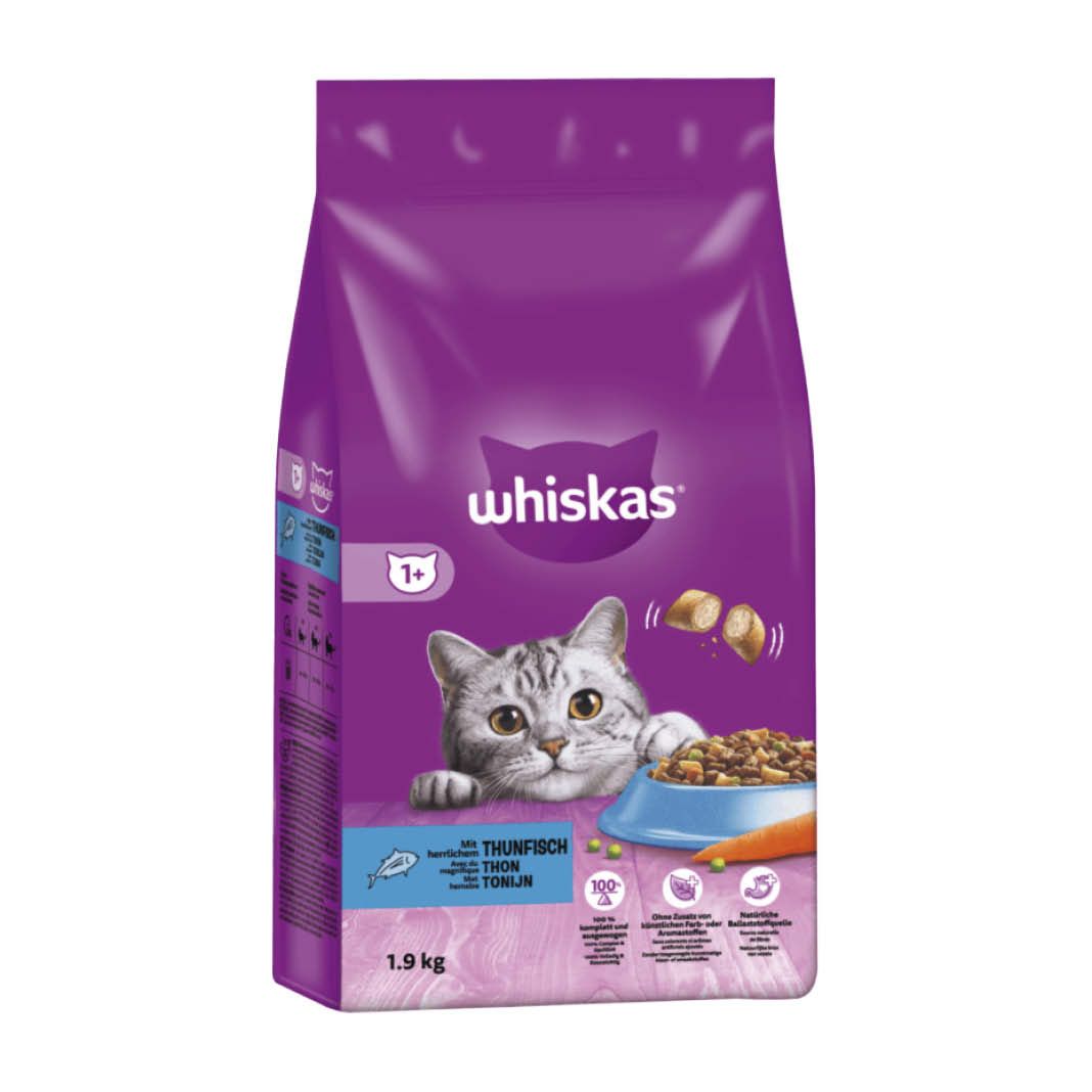 WHISKAS® Beutel Trocken Adult 1+ mit Thunfisch | 1,9 kg