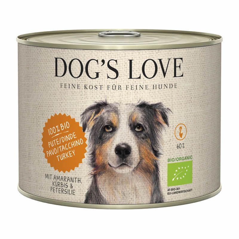 DOG'S LOVE Bio - Rind mit Reis, Apfel & Zucchini | 6 x 800 g