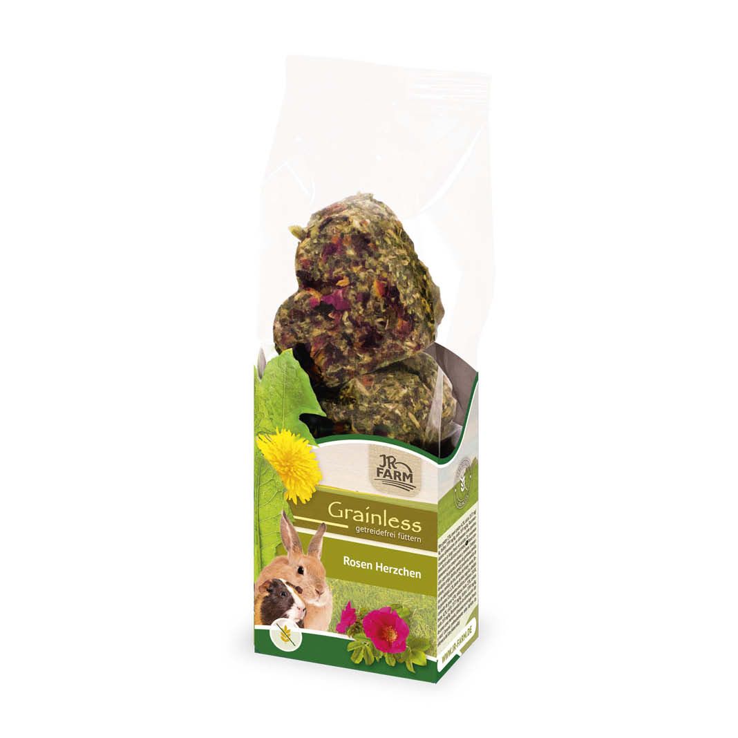 JR Grainless Rosen Herzchen 56 Stück | 8 x 105 g