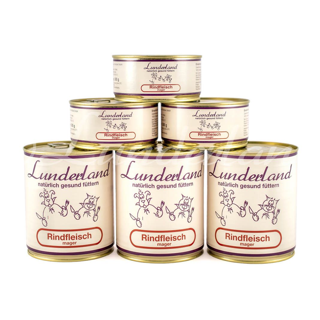 Lunderland Reinfleisch - Rindfleisch mager | 6 x 300 g