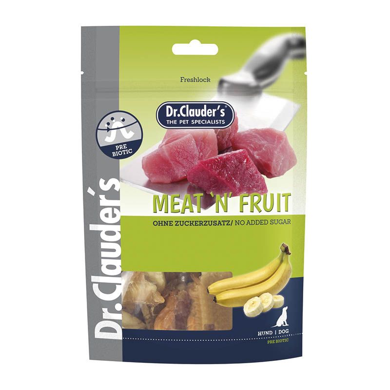 Dr. Clauder's Meat'n'Fruit Banane & Hühnchen Snack | 10 x 80 g