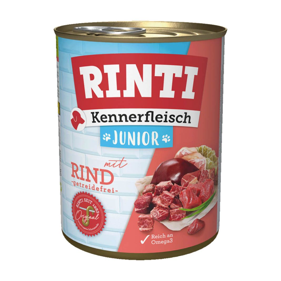 Rinti Kennerfleisch Junior mit Rind | 12 x 800 g