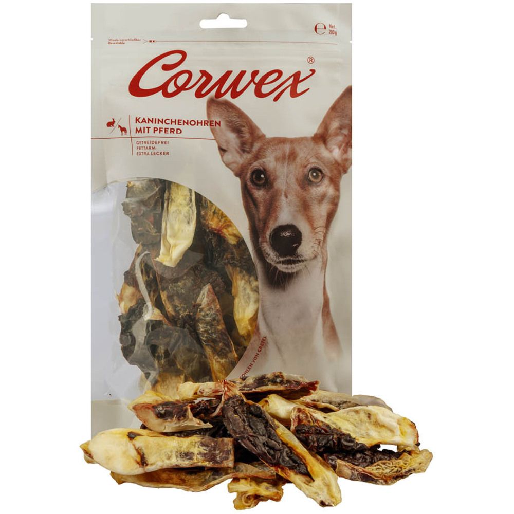 Corwex Kaninchenohren mit Pferd | 200 g