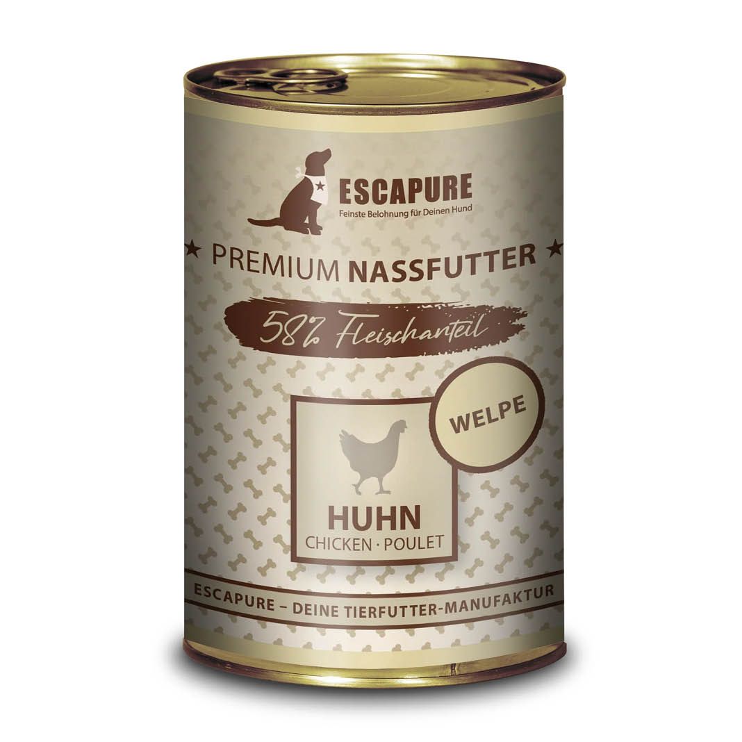 Escapure Welpendose Wild/Kanin. | 6 x 400 g | 6 x 400 g | Wild/Kaninchen |  1esca0053