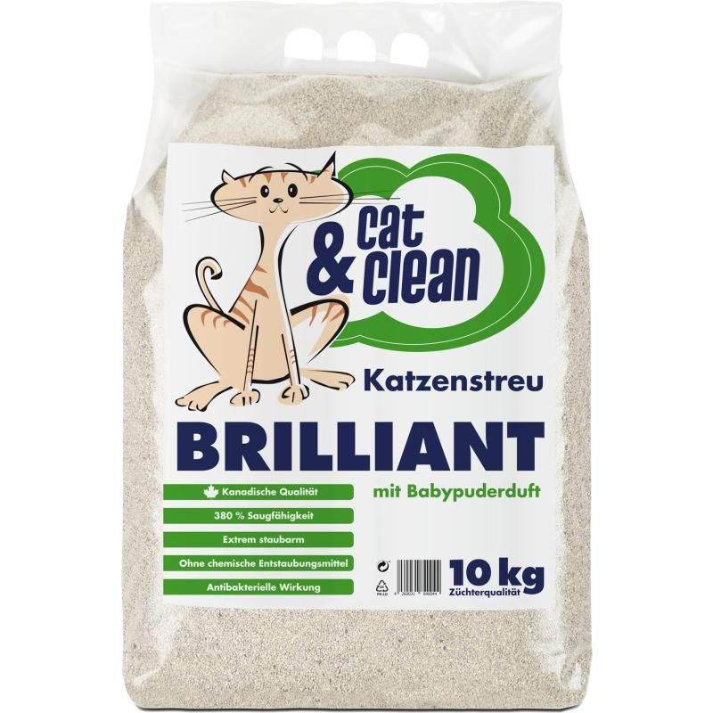 Cat & Clean Brilliant mit Babypuderduft | 10 kg