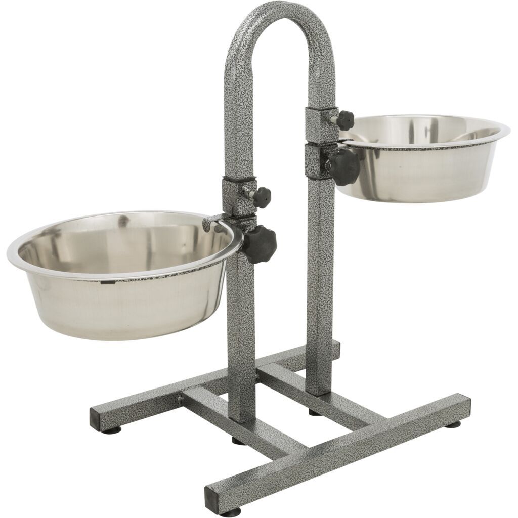 TRIXIE Hundebar, Metall/Edelstahl | 2 × 2,8 l/ø 24 cm