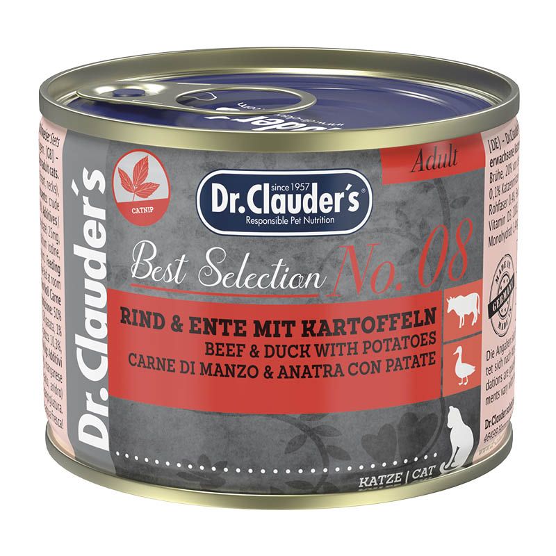 Dr. Clauder's Best Selection Adult No. 8 Rind & Ente mit Kartoffeln | 6 x 200 g