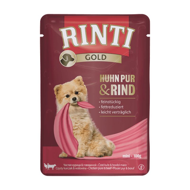 Rinti Gold Huhn+Rind Pouch | 10 x 100 g