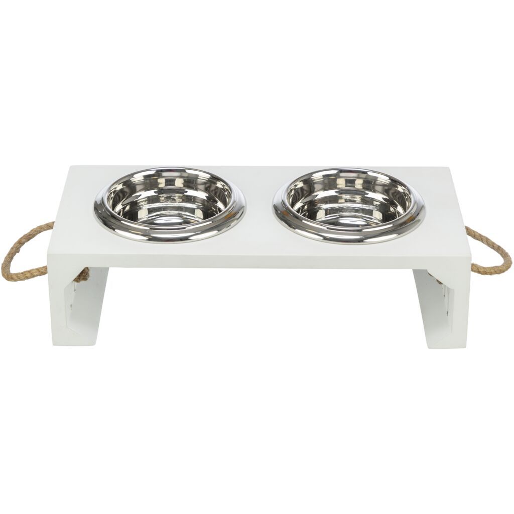 TRIXIE Be Nordic Napf-Set, MDF/Edelstahl | 2 x 0.4 l