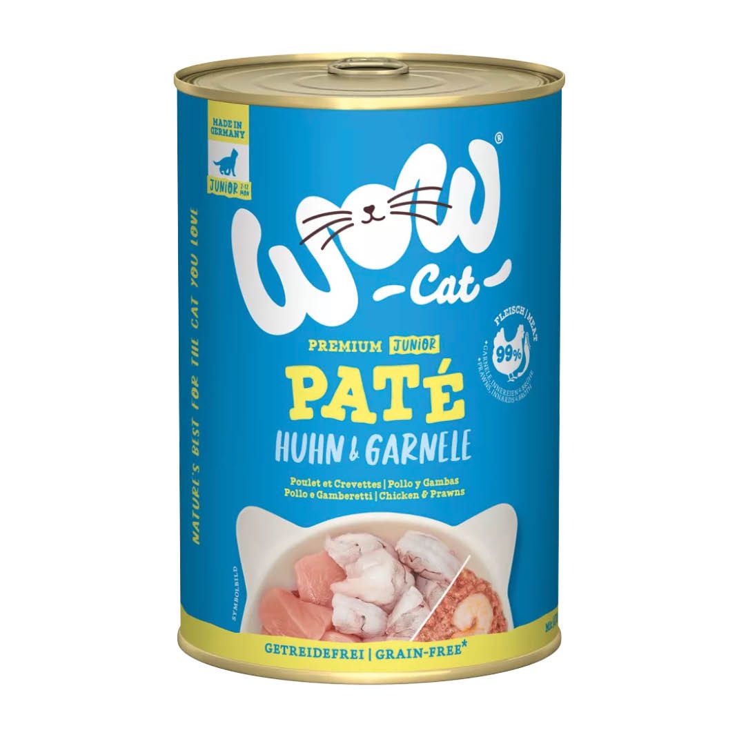 WOW CAT Junior Paté - Geflügel & Leber | 6 x 200 g
